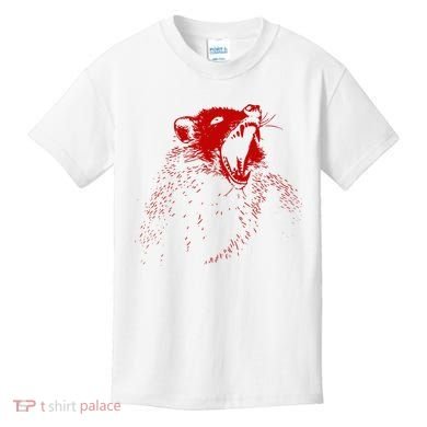 Opossum Hissing Black & Red Angry Possum Kids T-Shirt