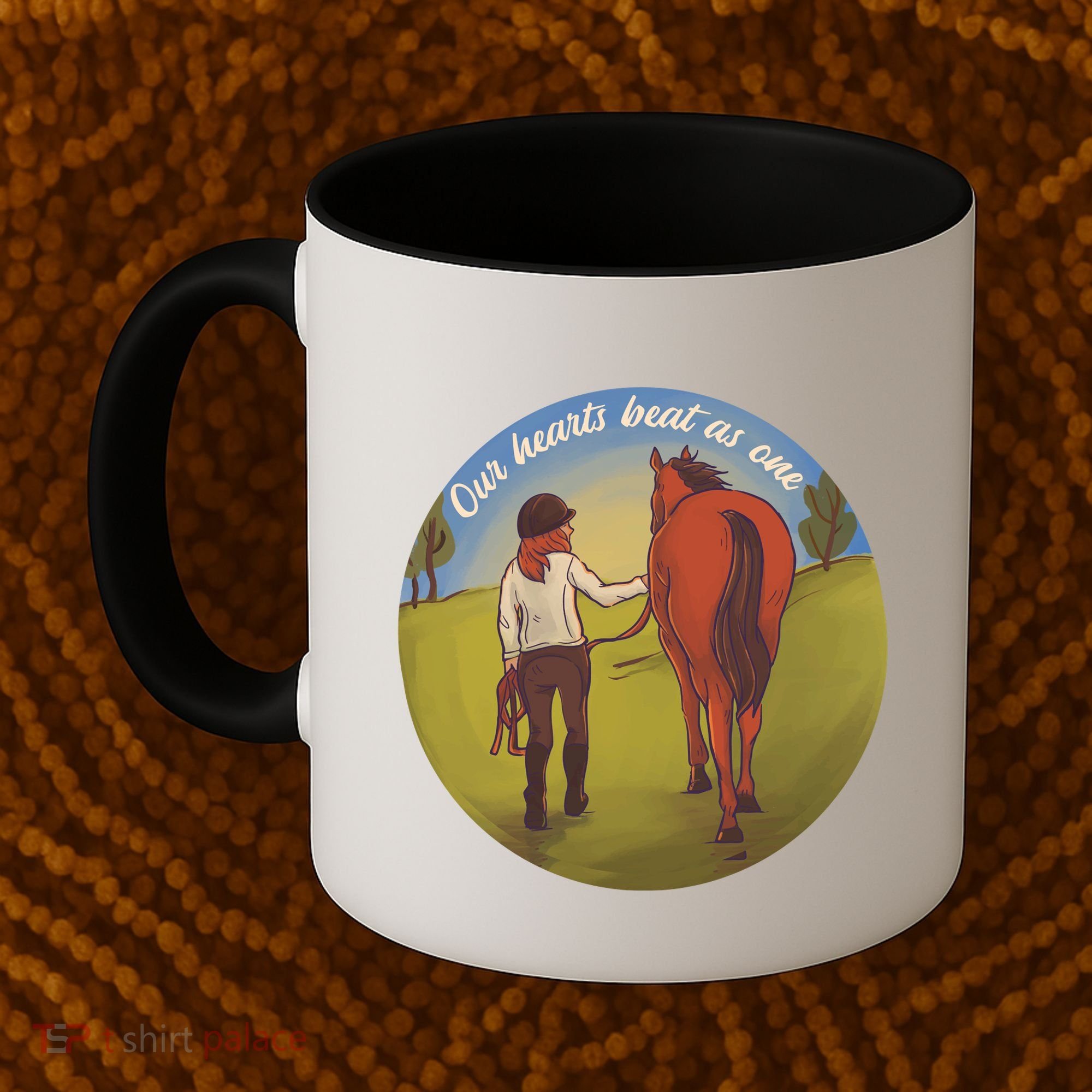 Our Heats Beat As One Horse Lover Coffee Mug