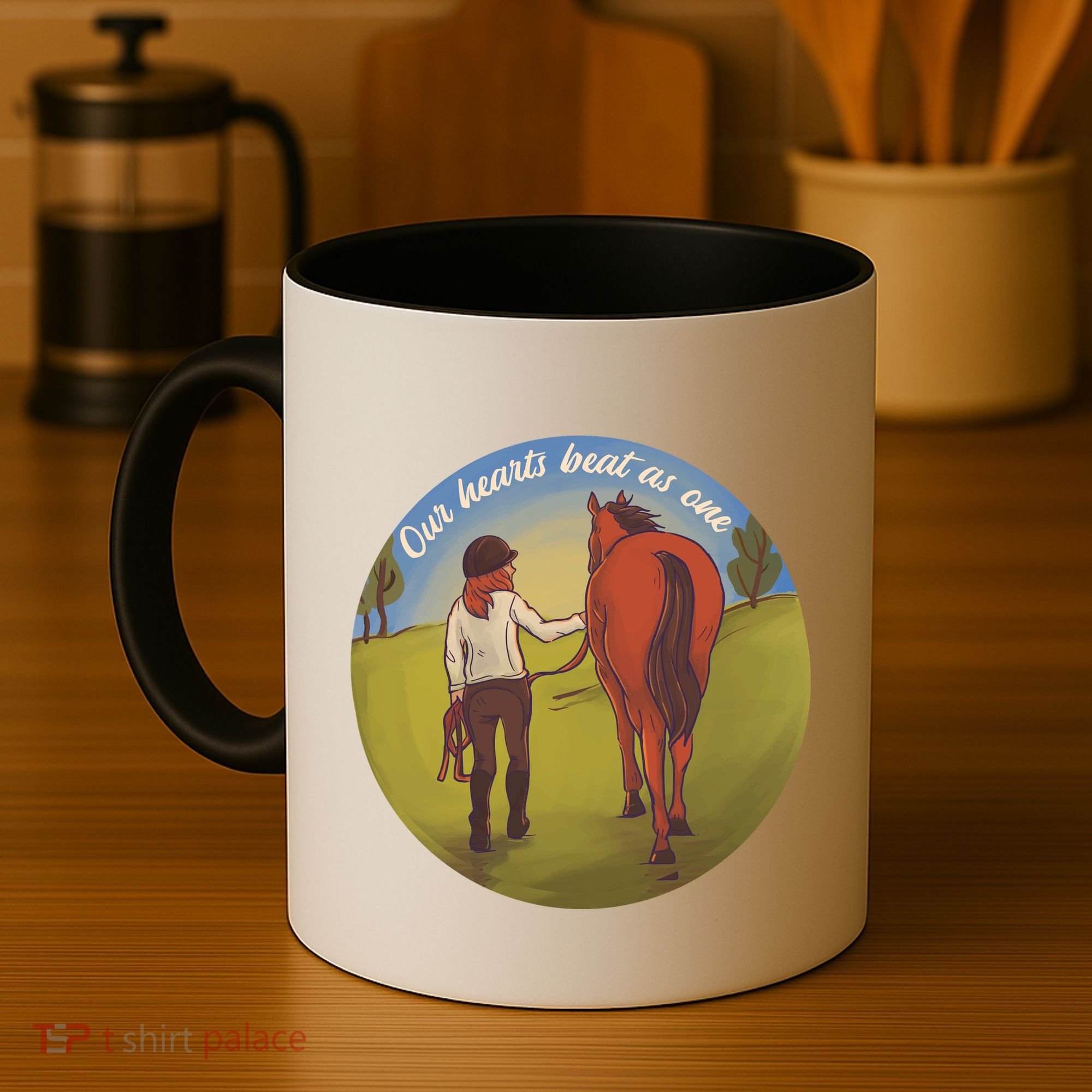 Our Heats Beat As One Horse Lover Coffee Mug