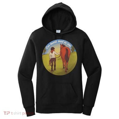 Our Heats Beat As One Horse Lover Women's Hoodie
