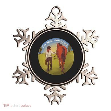 Our Heats Beat As One Horse Lover Ornament