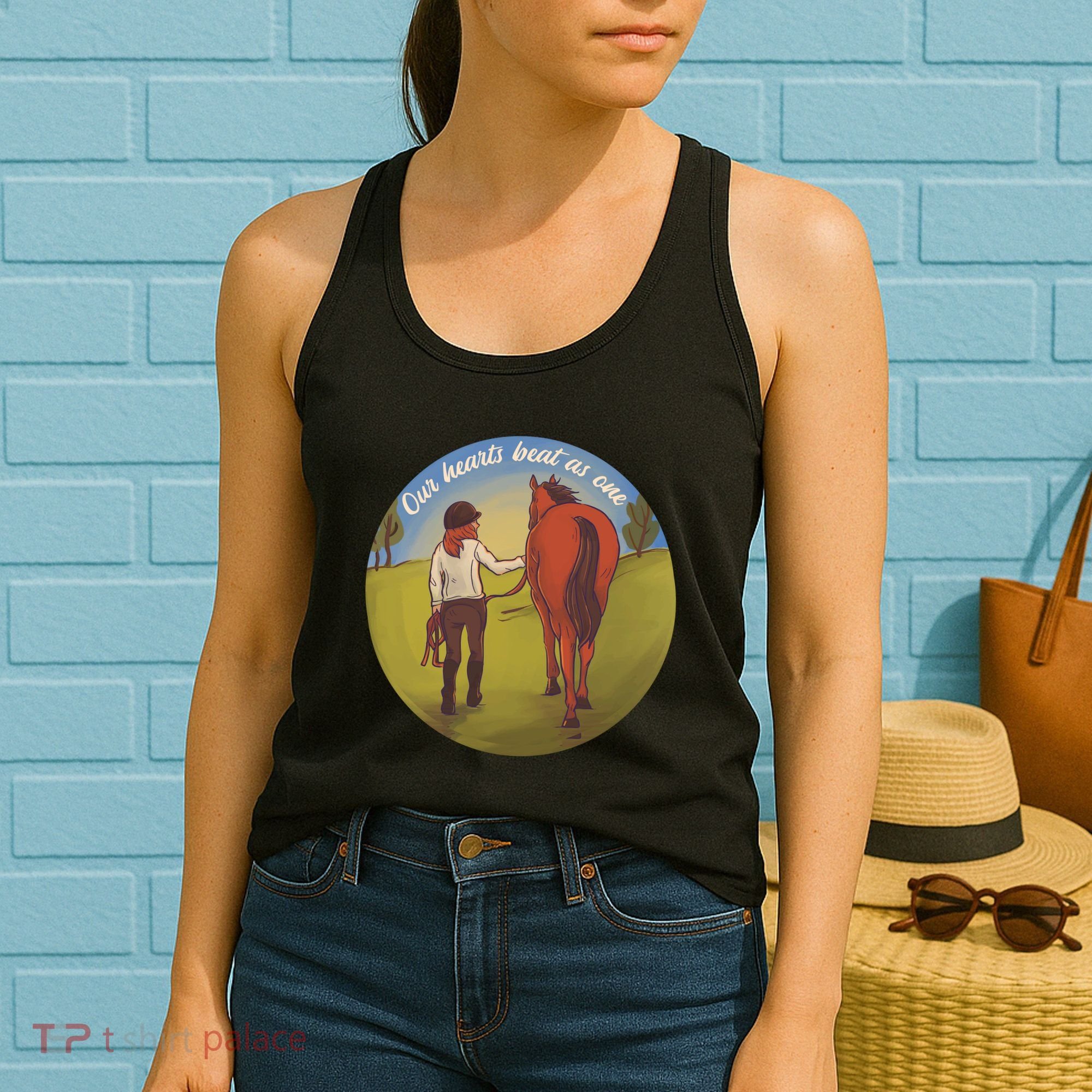Our Heats Beat As One Horse Lover Women's Tank Top