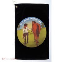 Our Heats Beat As One Horse Lover Golf Towel thumb 0