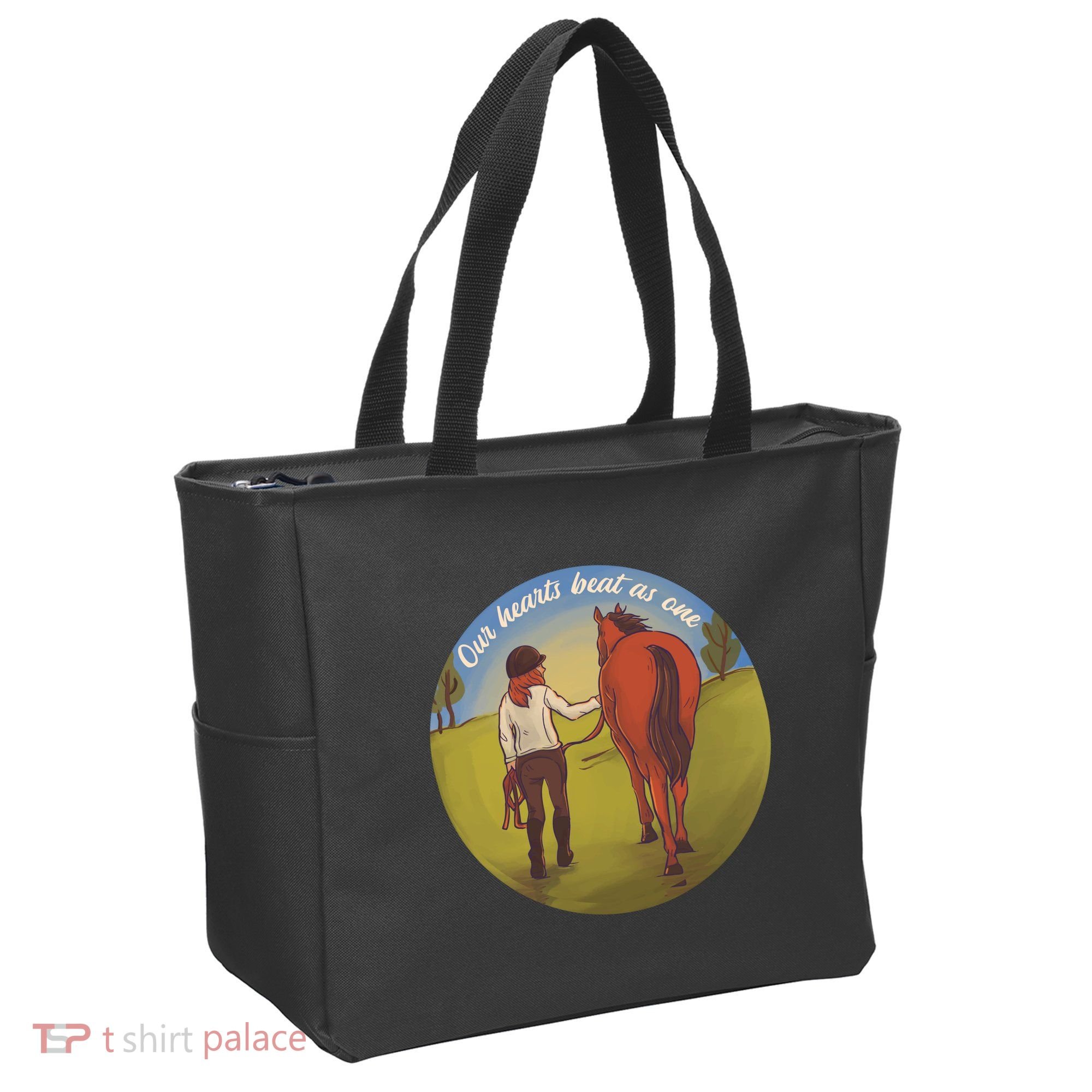 Our Heats Beat As One Horse Lover Tote Bag