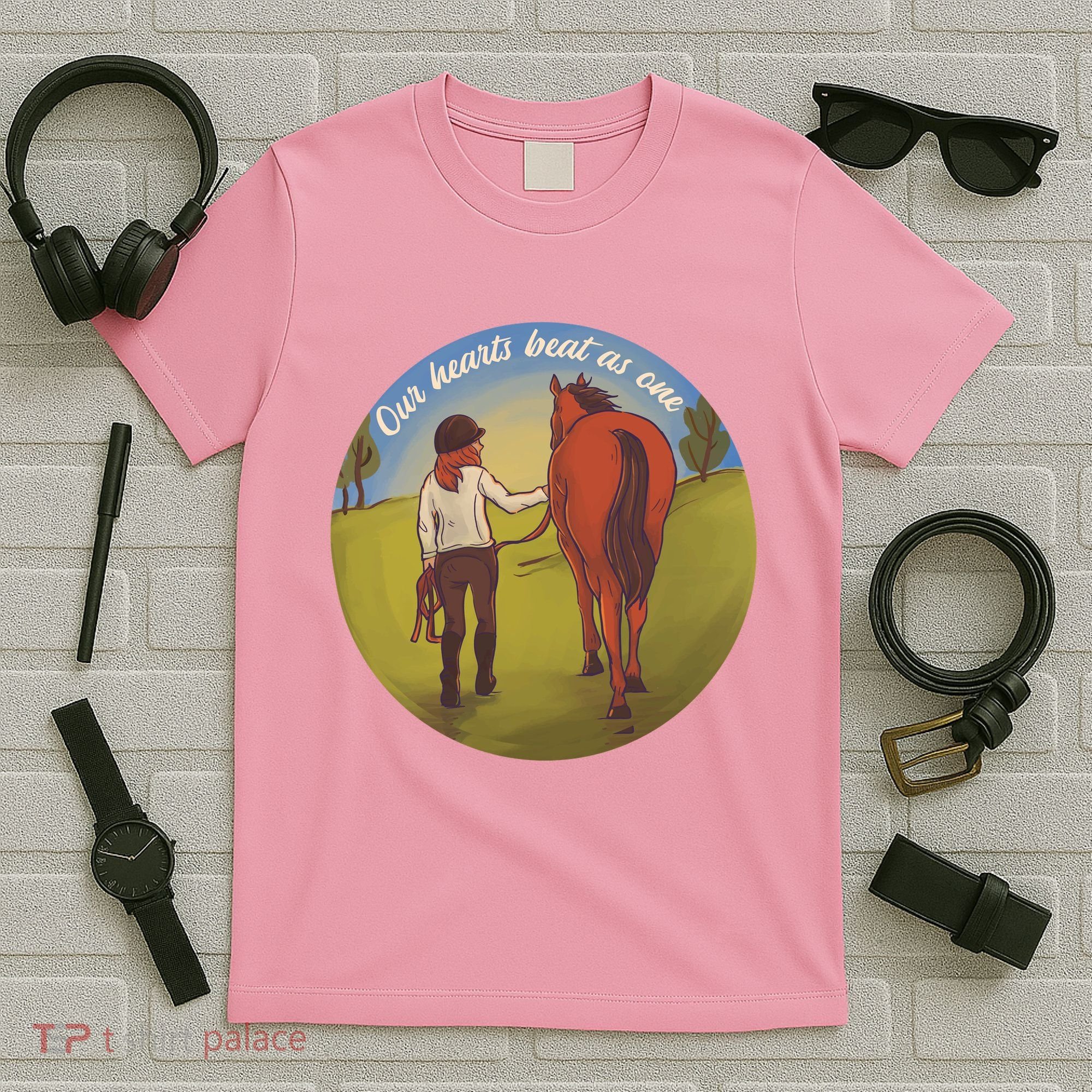 Our Heats Beat As One Horse Lover T-Shirt