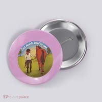Our Heats Beat As One Horse Lover Button thumb 0