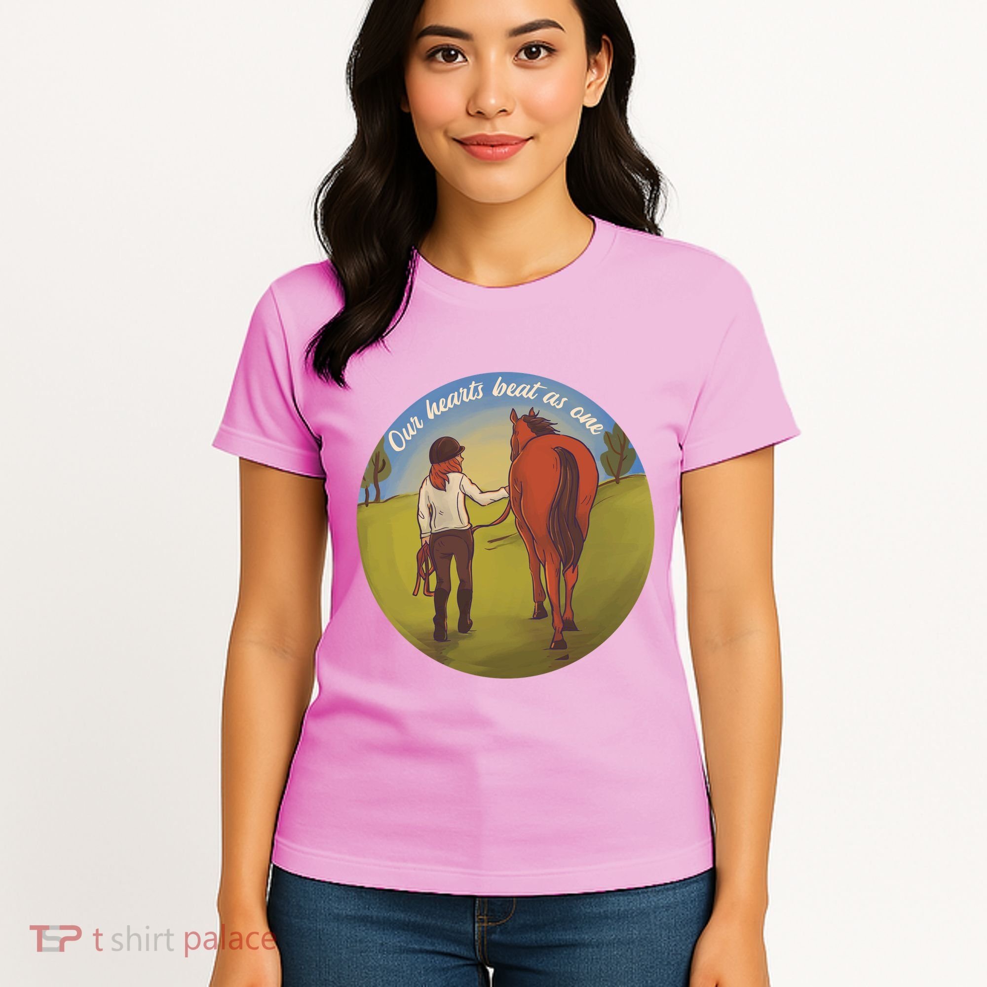 Our Heats Beat As One Horse Lover Women's T-Shirt