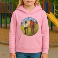 Our Heats Beat As One Horse Lover Kids Hoodie thumb 3