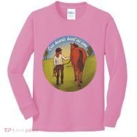 Our Heats Beat As One Horse Lover Kids Long Sleeve Shirt thumb 0