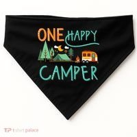 One Happy Camper First Birthday Camping Matching USA-Made Doggie Bandana thumb 0