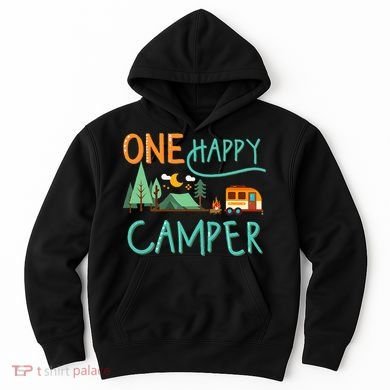 One Happy Camper First Birthday Camping Matching Hoodie