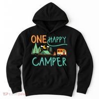 One Happy Camper First Birthday Camping Matching Hoodie thumb 0