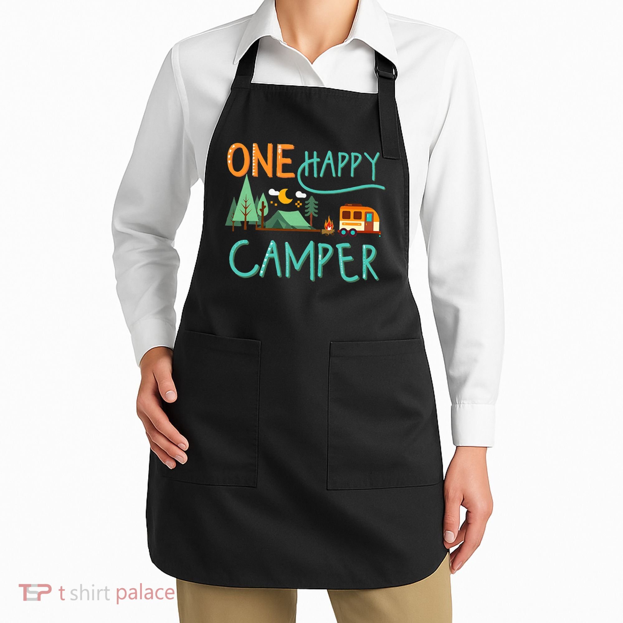One Happy Camper First Birthday Camping Matching Apron