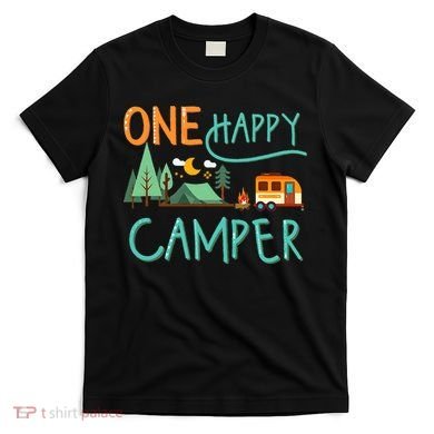 One Happy Camper First Birthday Camping Matching T-Shirt