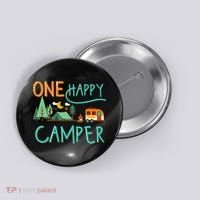One Happy Camper First Birthday Camping Matching Button thumb 0