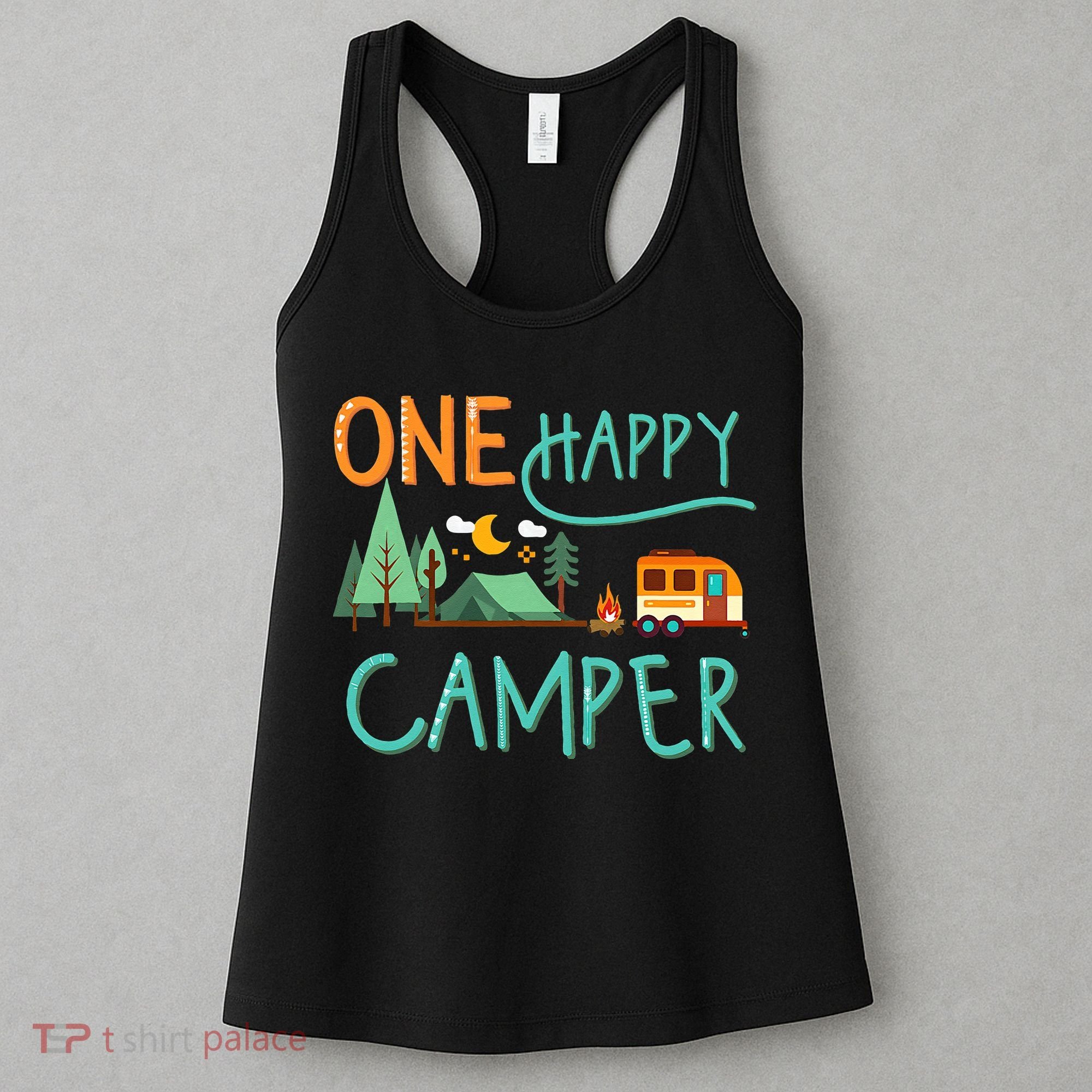 One Happy Camper First Birthday Camping Matching Women's Tank Top