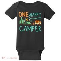 One Happy Camper First Birthday Camping Matching Baby Bodysuit thumb 0