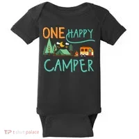 One Happy Camper First Birthday Camping Matching Baby Bodysuit thumb 0