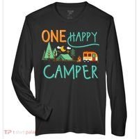 One Happy Camper First Birthday Camping Matching Zone Performance Long-Sleeve T-Shirt thumb 0