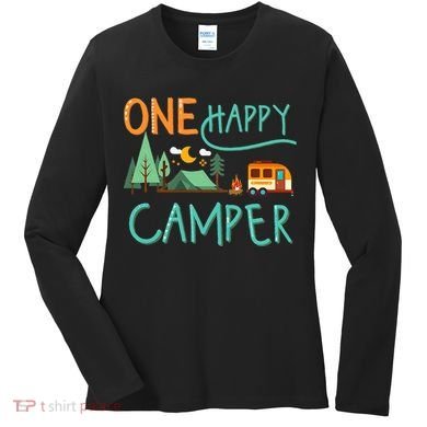 One Happy Camper First Birthday Camping Matching Women's Long Sleeve Shirt