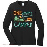 One Happy Camper First Birthday Camping Matching Women's Long Sleeve Shirt thumb 0