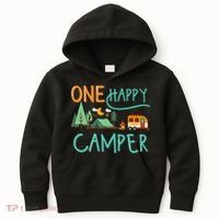 One Happy Camper First Birthday Camping Matching Kids Hoodie thumb 0