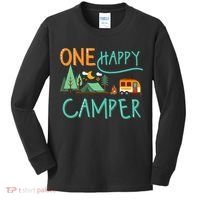 One Happy Camper First Birthday Camping Matching Kids Long Sleeve Shirt thumb 0