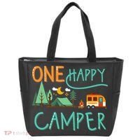 One Happy Camper First Birthday Camping Matching Tote Bag thumb 0