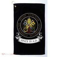 One Holy Catholic & Apostolic Church Catholic Latin Golf Towel thumb 0