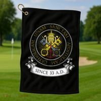 One Holy Catholic & Apostolic Church Catholic Latin Golf Towel thumb 1
