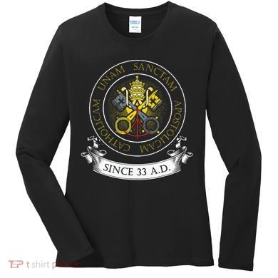 One Holy Catholic & Apostolic Church Catholic Latin Women's Long Sleeve Shirt