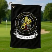 One Holy Catholic & Apostolic Church Catholic Latin Golf Towel thumb 1