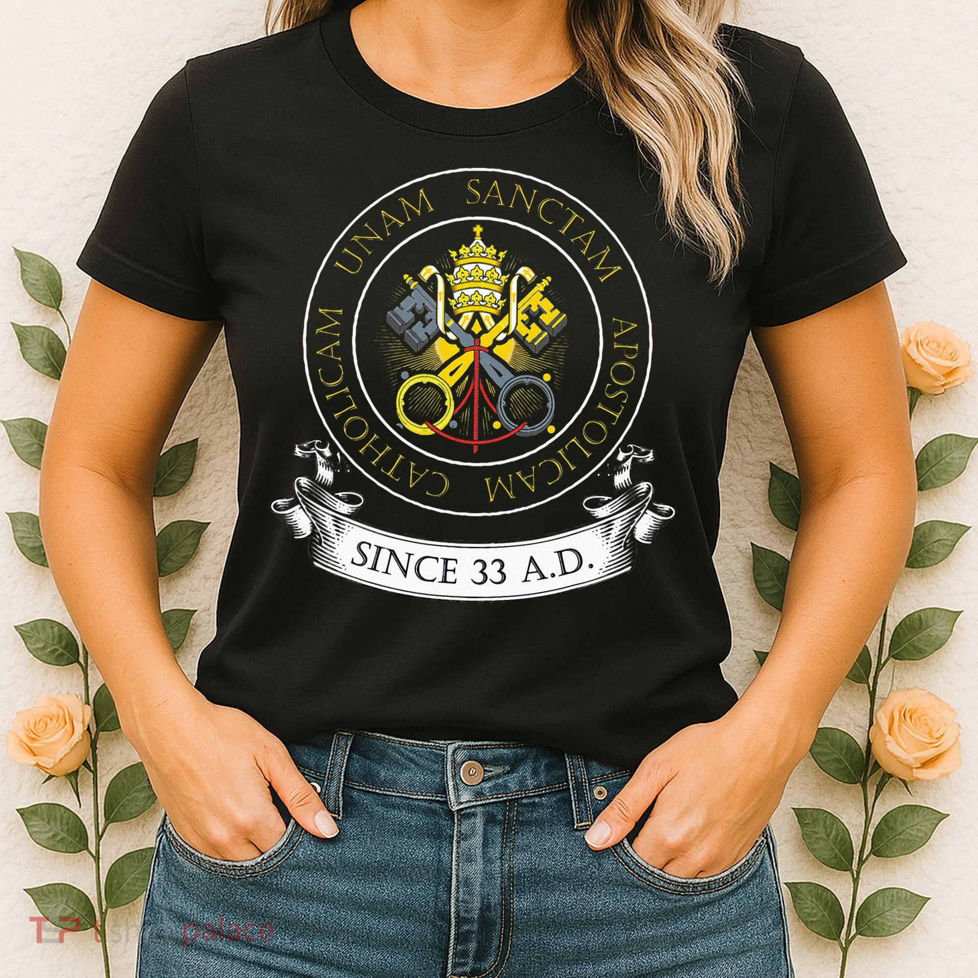 One Holy Catholic & Apostolic Church Catholic Latin Women's T-Shirt