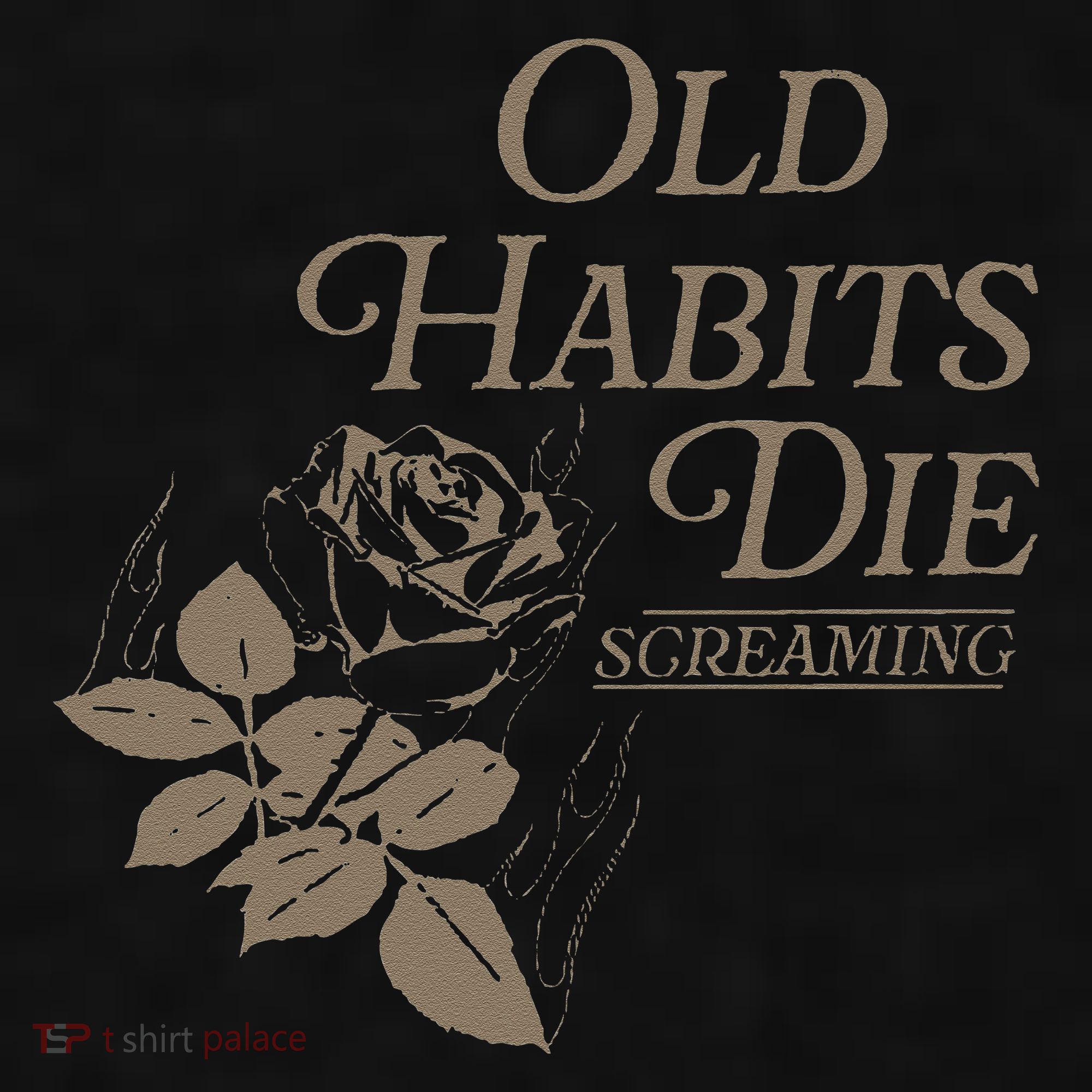 Old Habits Die Screaming Ladies PosiCharge Tri-Blend Wicking Tank