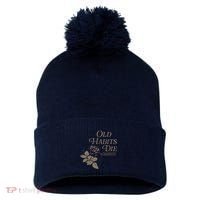 Old Habits Die Screaming Pom Pom 12in Knit Beanie thumb 0