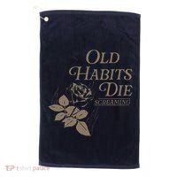 Old Habits Die Screaming Golf Towel thumb 0