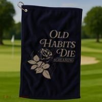 Old Habits Die Screaming Golf Towel thumb 1