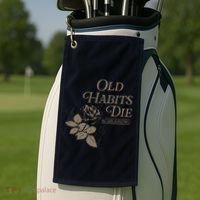 Old Habits Die Screaming Golf Towel thumb 2