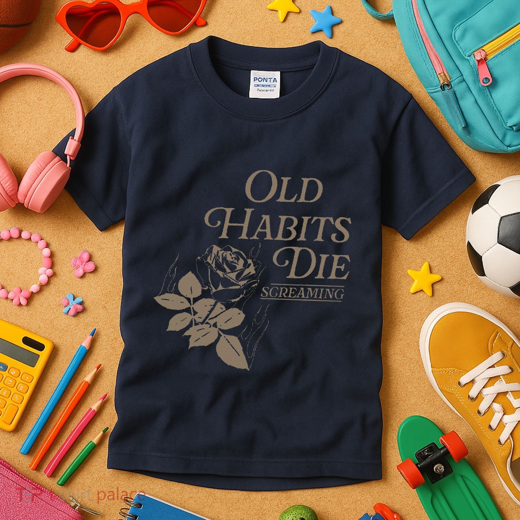 Old Habits Die Screaming Kids T-Shirt