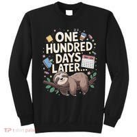 One Hundred Days Later 100th Day Sloth Teacher Or Pupil Sweatshirt thumb 0