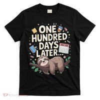 One Hundred Days Later 100th Day Sloth Teacher Or Pupil T-Shirt thumb 0