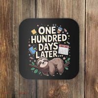 One Hundred Days Later 100th Day Sloth Teacher Or Pupil Coaster thumb 0