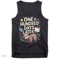 One Hundred Days Later 100th Day Sloth Teacher Or Pupil Tank Top thumb 0
