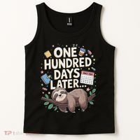 One Hundred Days Later 100th Day Sloth Teacher Or Pupil Tank Top thumb 2