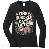 One Hundred Days Later 100th Day Sloth Teacher Or Pupil Women's Long Sleeve Shirt thumb 0