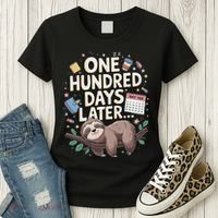 One Hundred Days Later 100th Day Sloth Teacher Or Pupil Women's T-Shirt thumb 3
