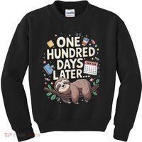 One Hundred Days Later 100th Day Sloth Teacher Or Pupil Kids Sweatshirt thumb 0