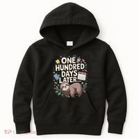 One Hundred Days Later 100th Day Sloth Teacher Or Pupil Kids Hoodie thumb 0
