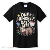 One Hundred Days Later 100th Day Sloth Teacher Or Pupil Kids T-Shirt thumb 0