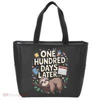 One Hundred Days Later 100th Day Sloth Teacher Or Pupil Tote Bag thumb 0